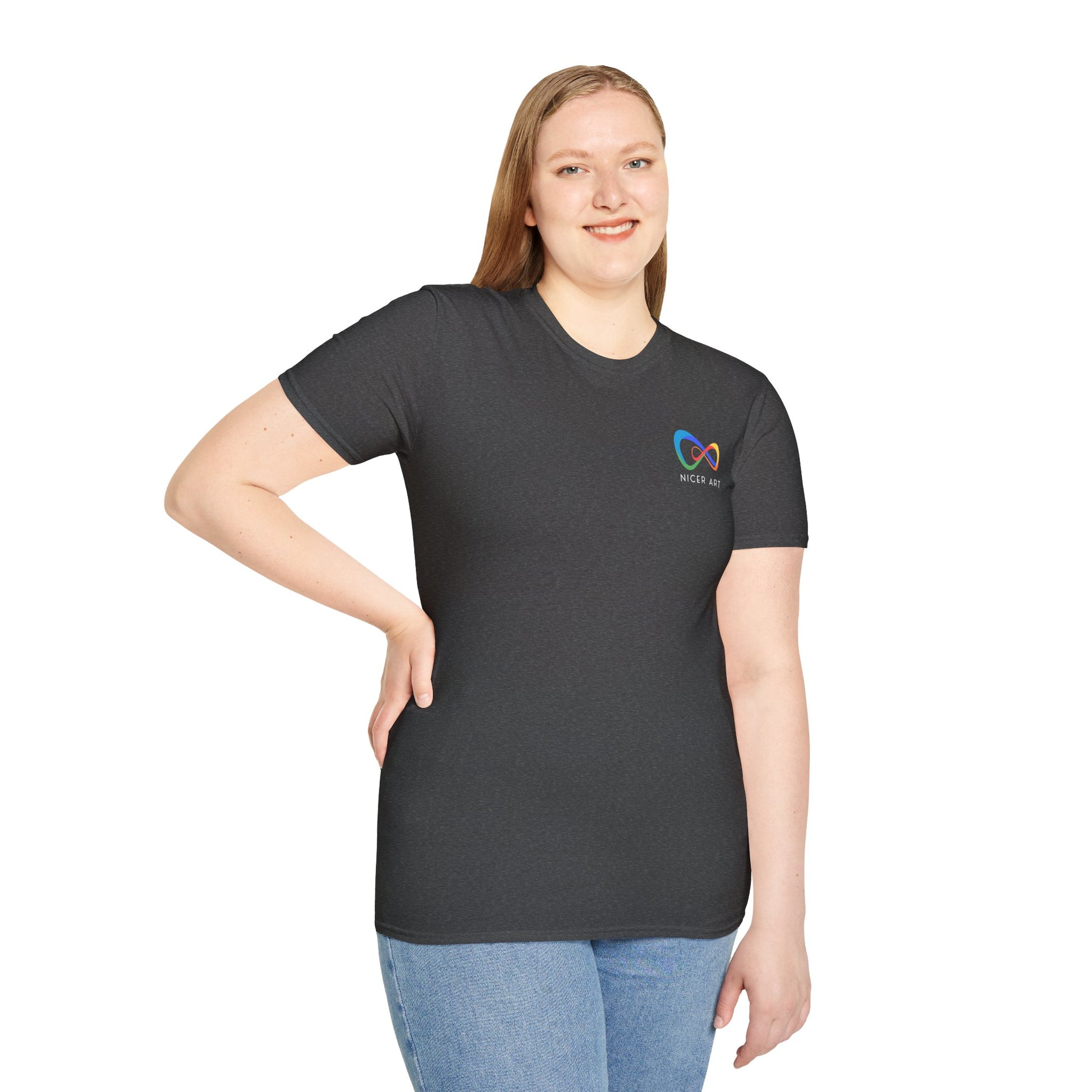 Unisex Softstyle T-Shirt with Nicer Art Design, Colorful Graphic Tee, Unique Gift for Art Lovers, Casual Wear, Art Appreciation Tee