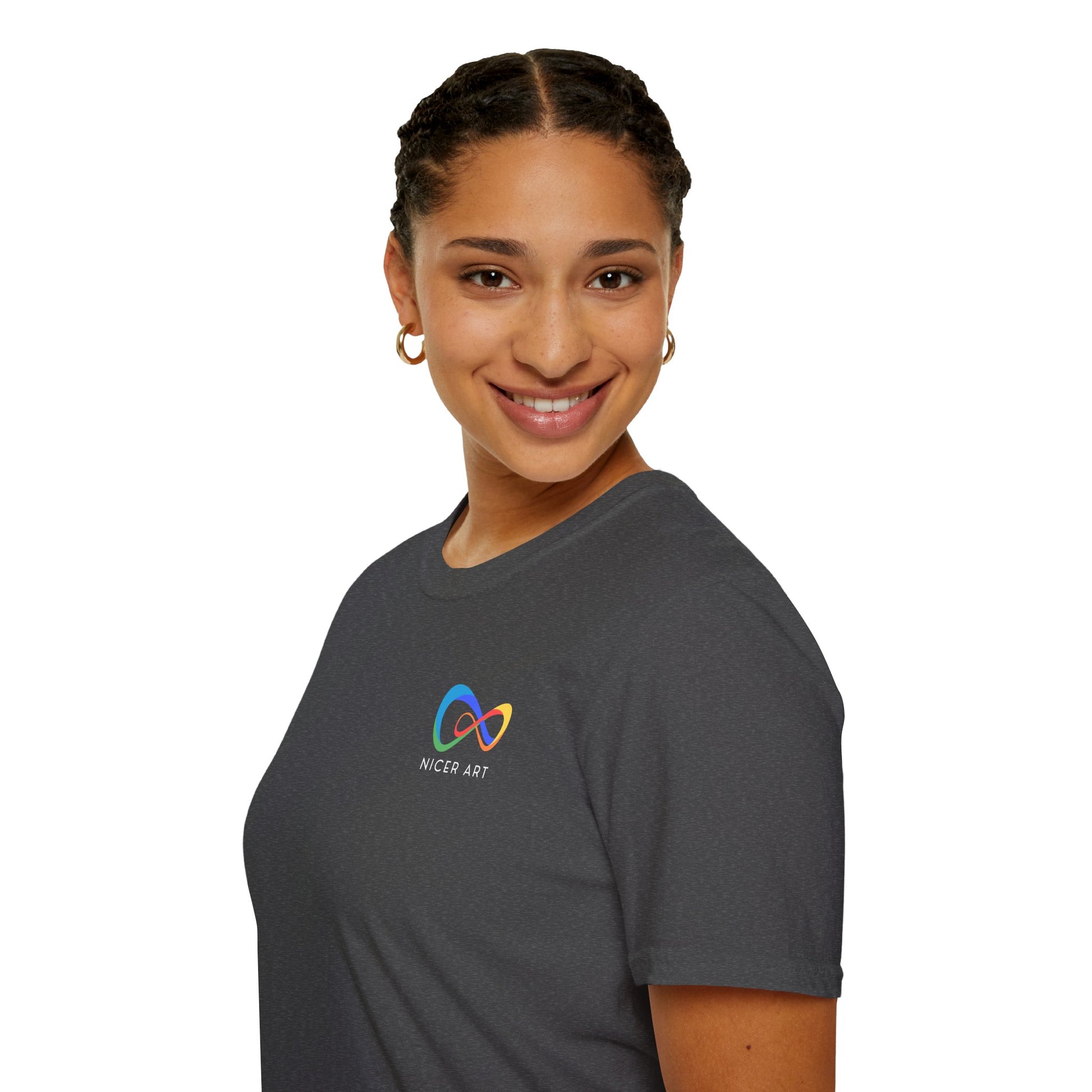 Unisex Softstyle T-Shirt with Nicer Art Design, Colorful Graphic Tee, Unique Gift for Art Lovers, Casual Wear, Art Appreciation Tee