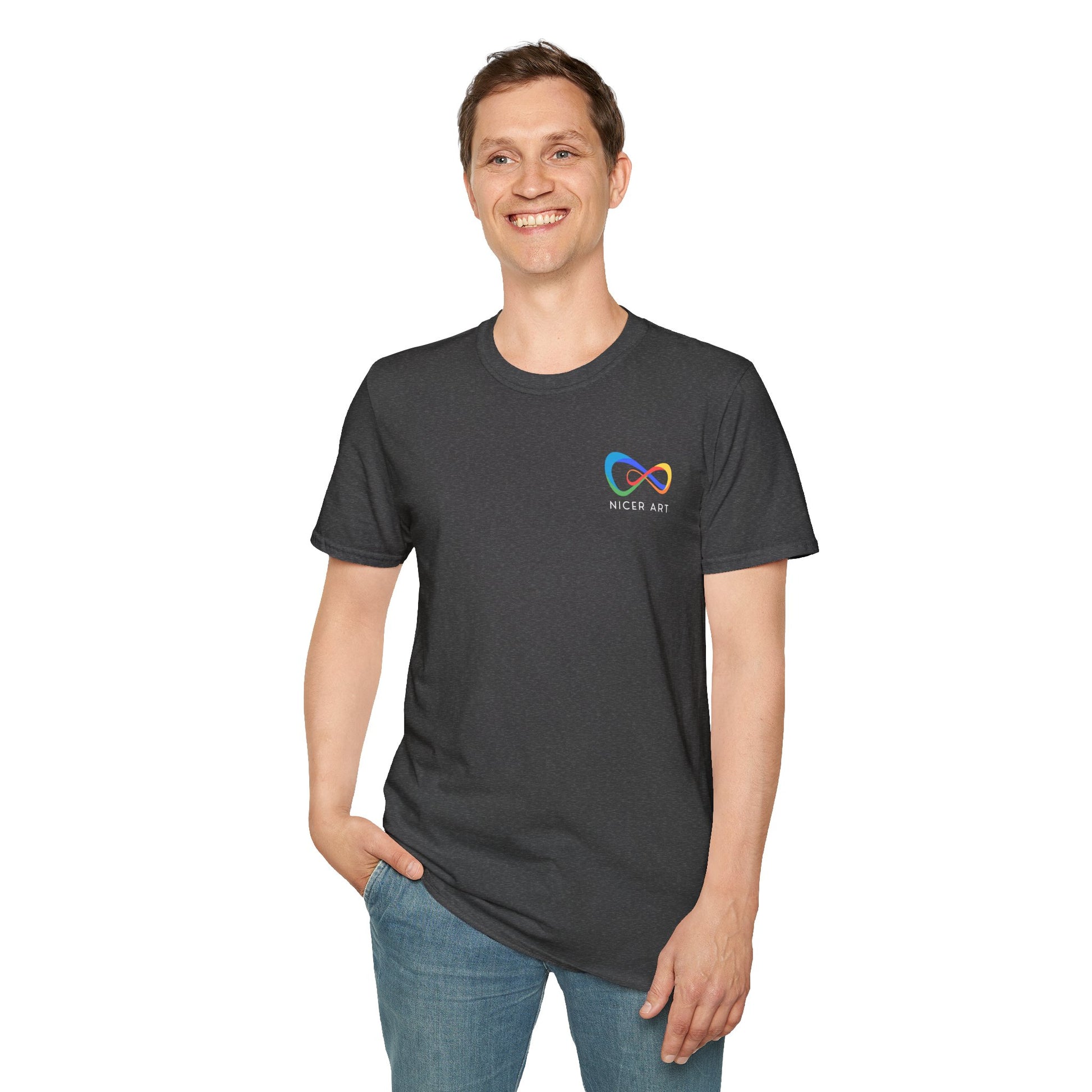Unisex Softstyle T-Shirt with Nicer Art Design, Colorful Graphic Tee, Unique Gift for Art Lovers, Casual Wear, Art Appreciation Tee