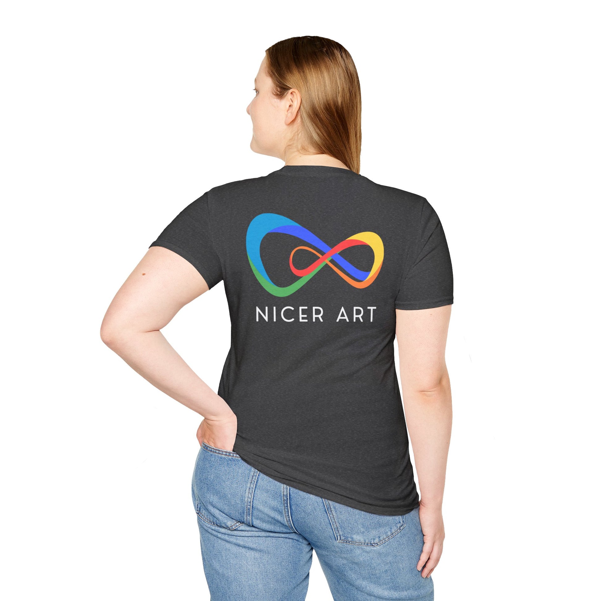 Unisex Softstyle T-Shirt with Nicer Art Design, Colorful Graphic Tee, Unique Gift for Art Lovers, Casual Wear, Art Appreciation Tee