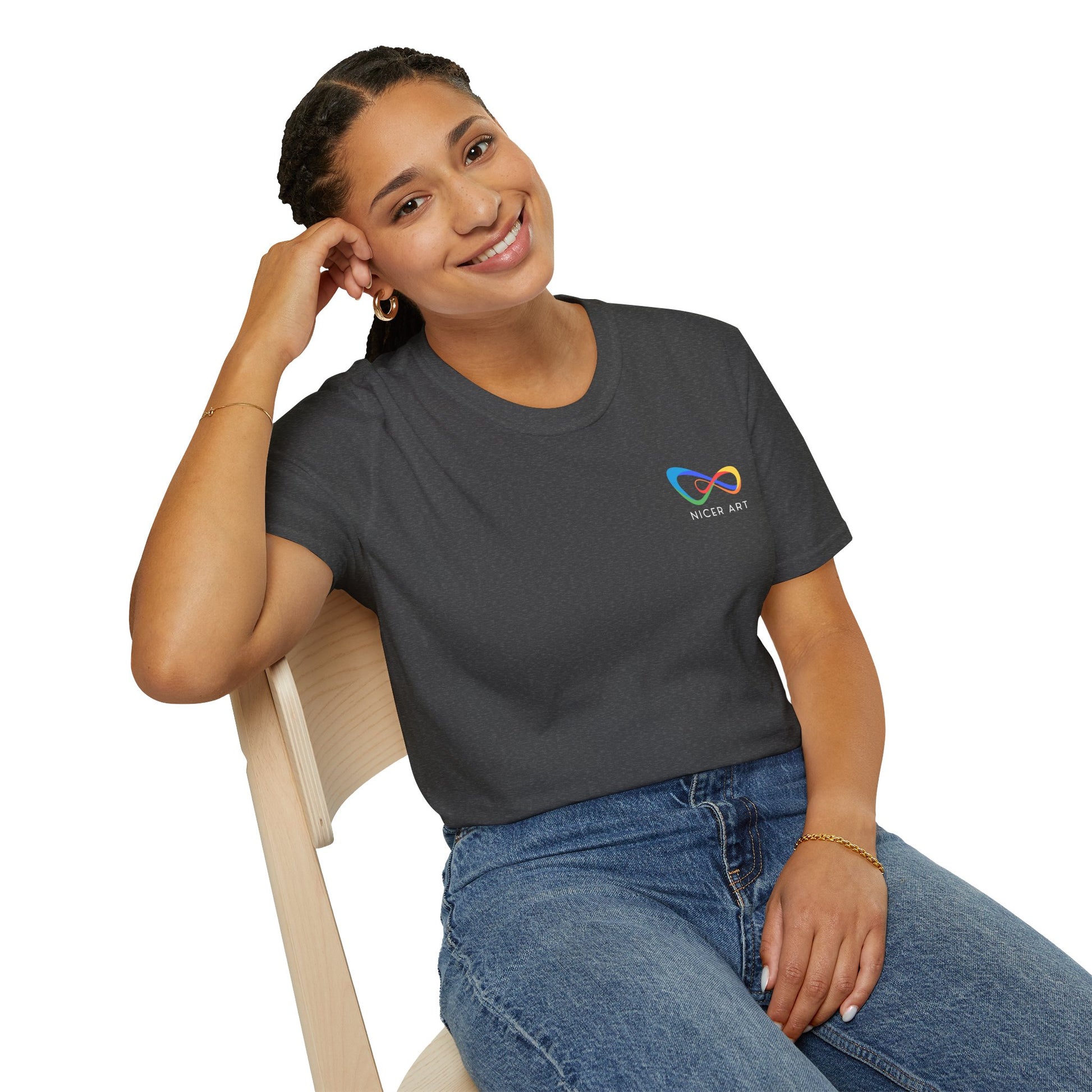 Unisex Softstyle T-Shirt with Nicer Art Design, Colorful Graphic Tee, Unique Gift for Art Lovers, Casual Wear, Art Appreciation Tee