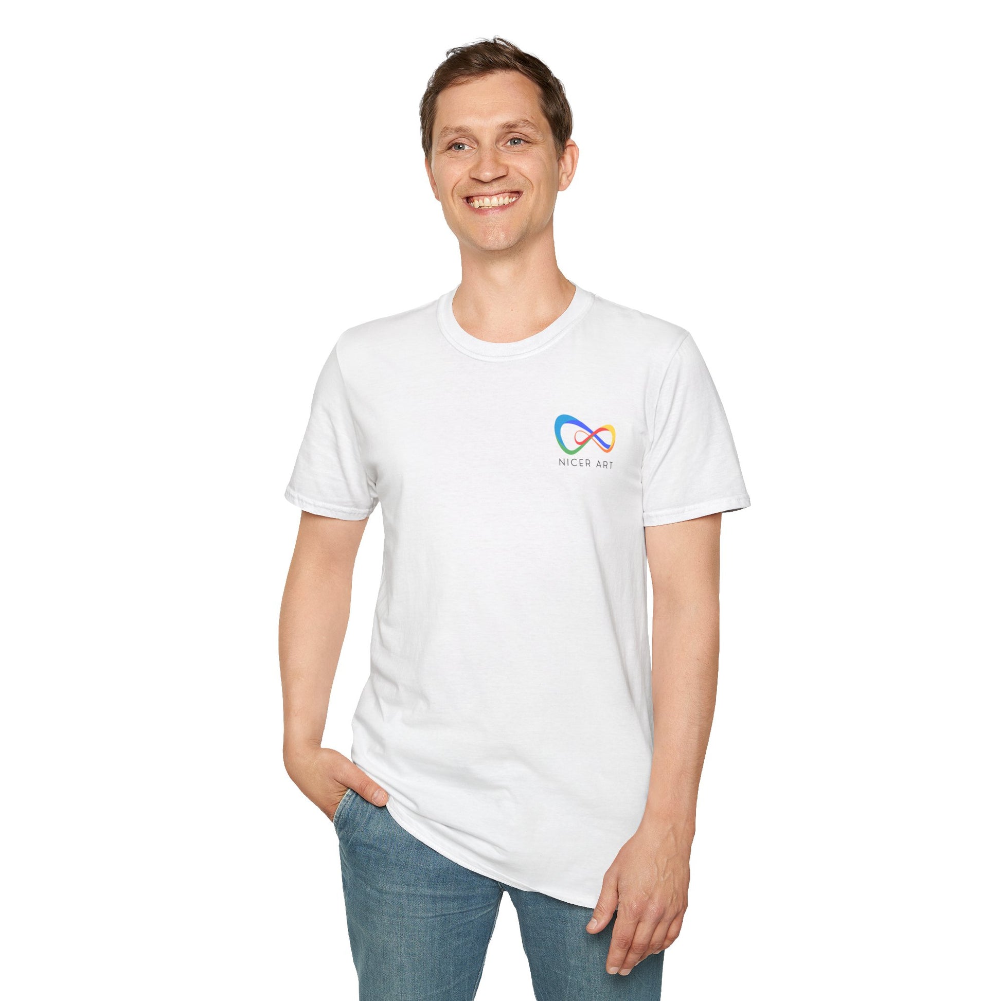 Unisex Softstyle T-Shirt with Nicer Art Design, Colorful Graphic Tee, Unique Gift for Art Lovers, Casual Wear, Art Appreciation Tee