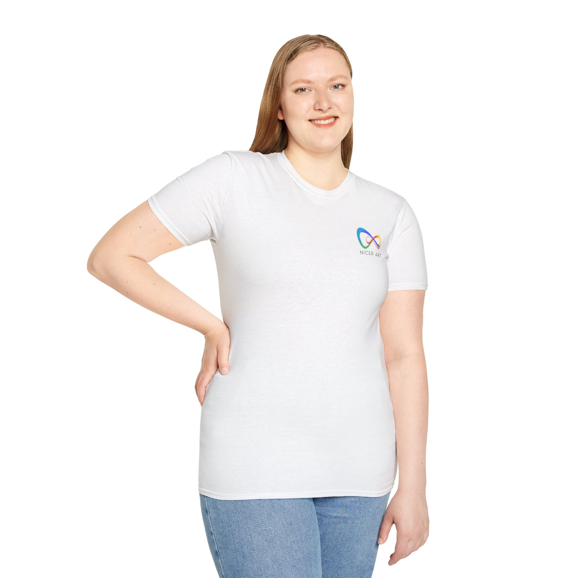 Unisex Softstyle T-Shirt with Nicer Art Design, Colorful Graphic Tee, Unique Gift for Art Lovers, Casual Wear, Art Appreciation Tee